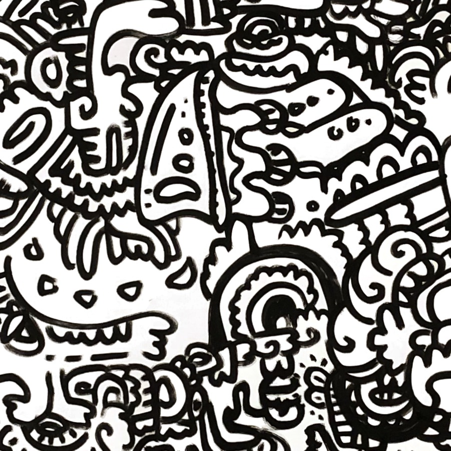 Oeuvres Excerpts Telegram/9 Lumieres, painting artwork by Space Raphaël