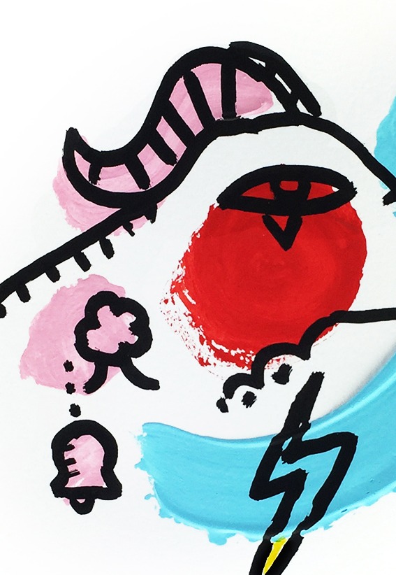 Oeuvres Excerpts Telegram/belier, painting artwork by Space Raphaël