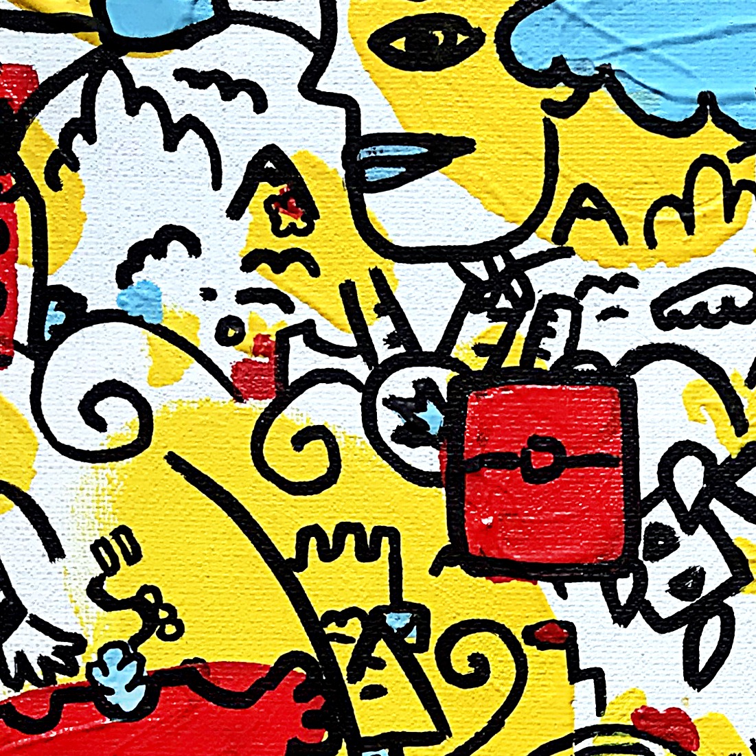 Oeuvres Excerpts Telegram/bird, painting artwork by Space Raphaël