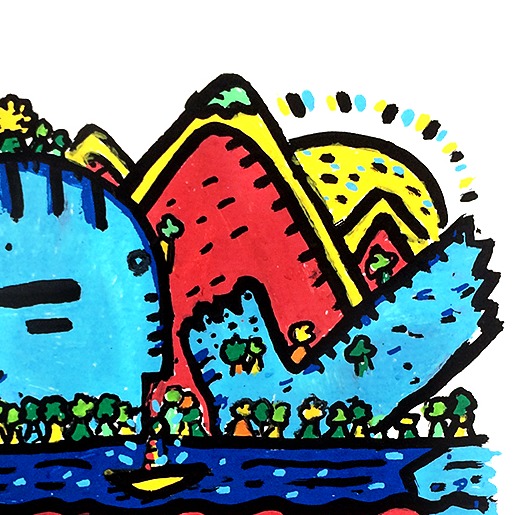 Oeuvres Excerpts Telegram/chemin A Travers Jungle W2, painting artwork by Space Raphaël