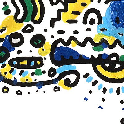 Oeuvres Excerpts Telegram/dans Mon Coeur W2, painting artwork by Space Raphaël