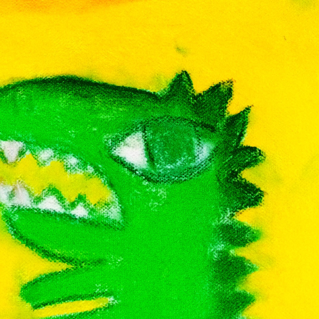 Oeuvres Excerpts Telegram/dinosaure, painting artwork by Space Raphaël