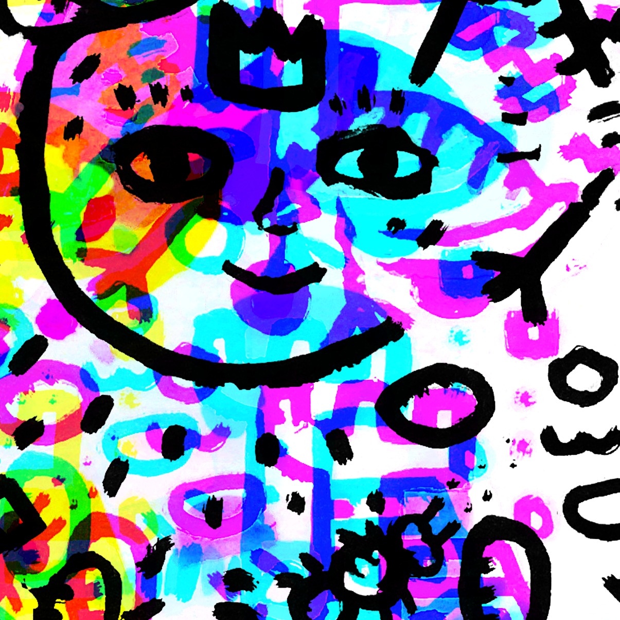 Oeuvres Excerpts Telegram/fontaine De Vie, painting artwork by Space Raphaël