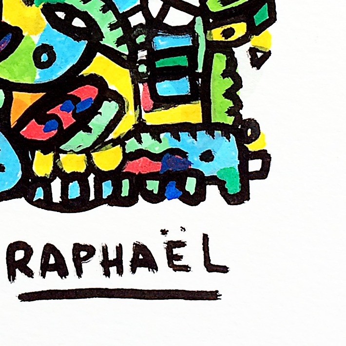 Oeuvres Excerpts Telegram/fort Matin, painting artwork by Space Raphaël