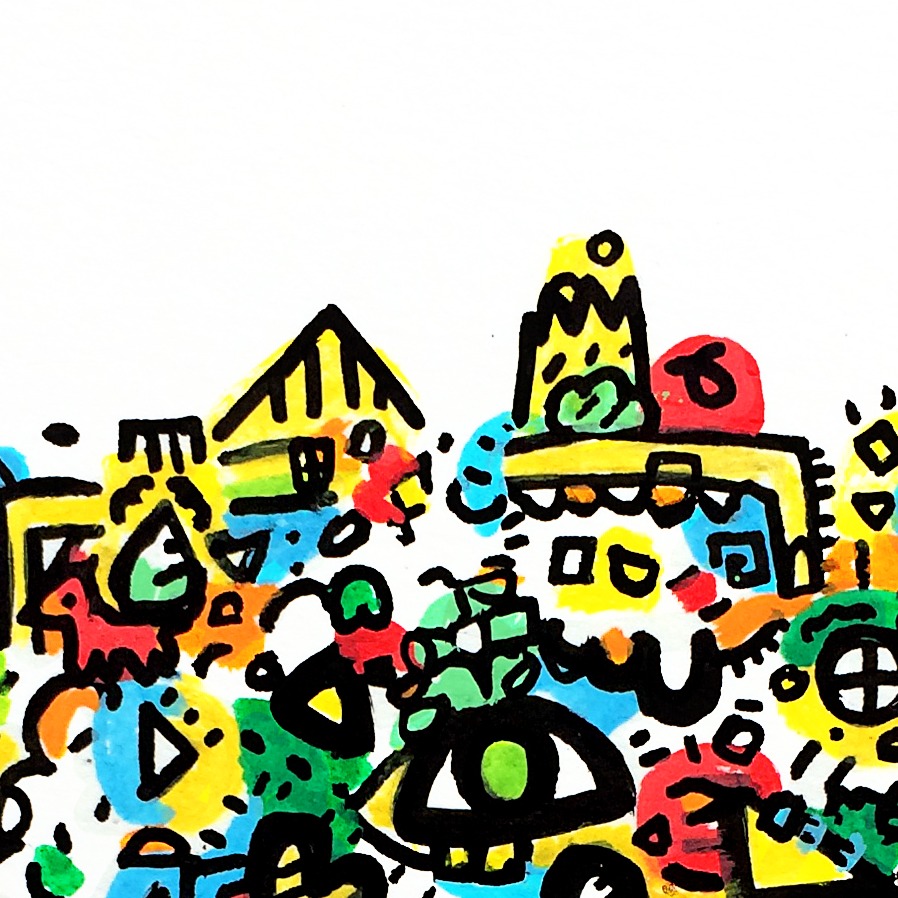 Oeuvres Excerpts Telegram/freedom, painting artwork by Space Raphaël