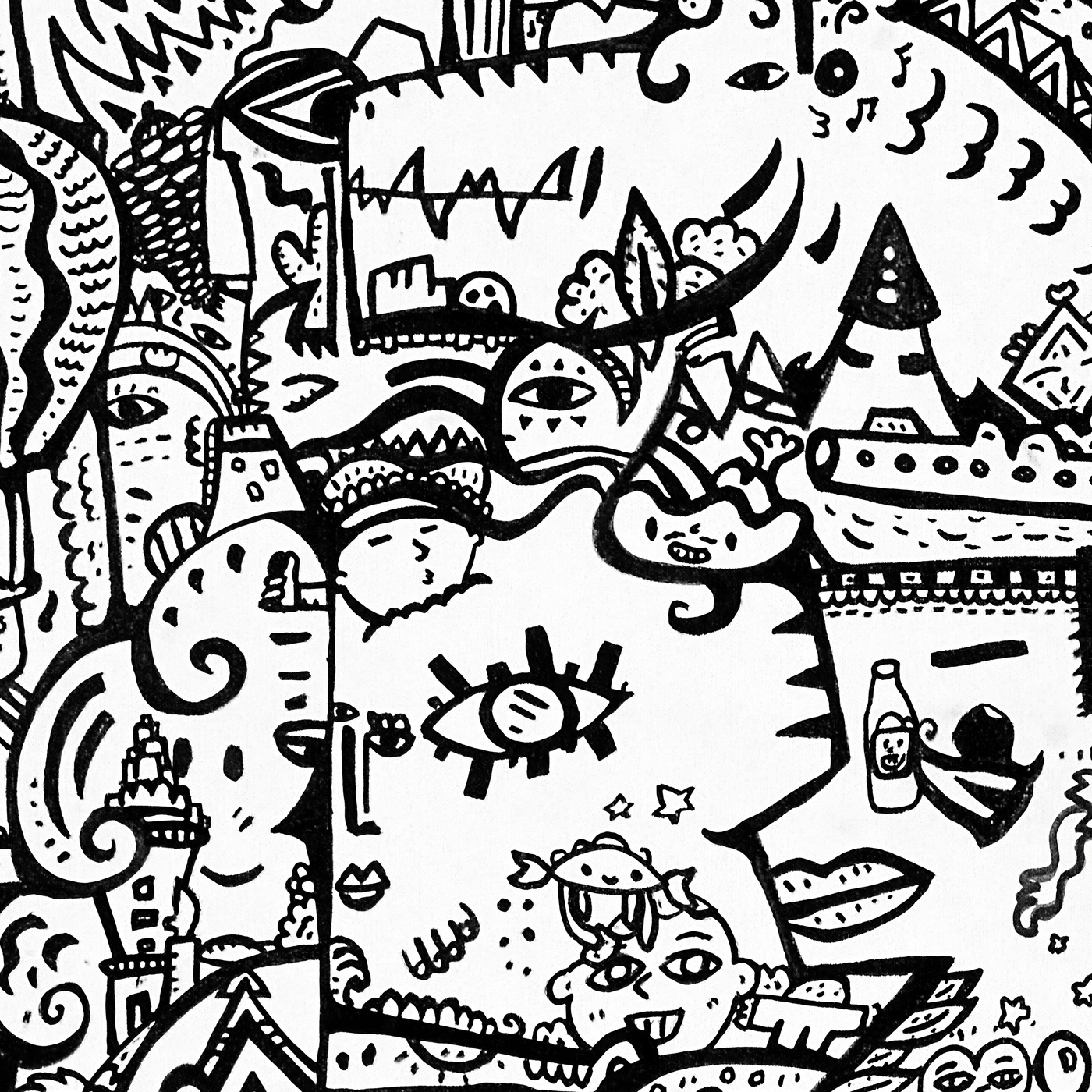 Oeuvres Excerpts Telegram/harmony 2eme Version Mega4, painting artwork by Space Raphaël