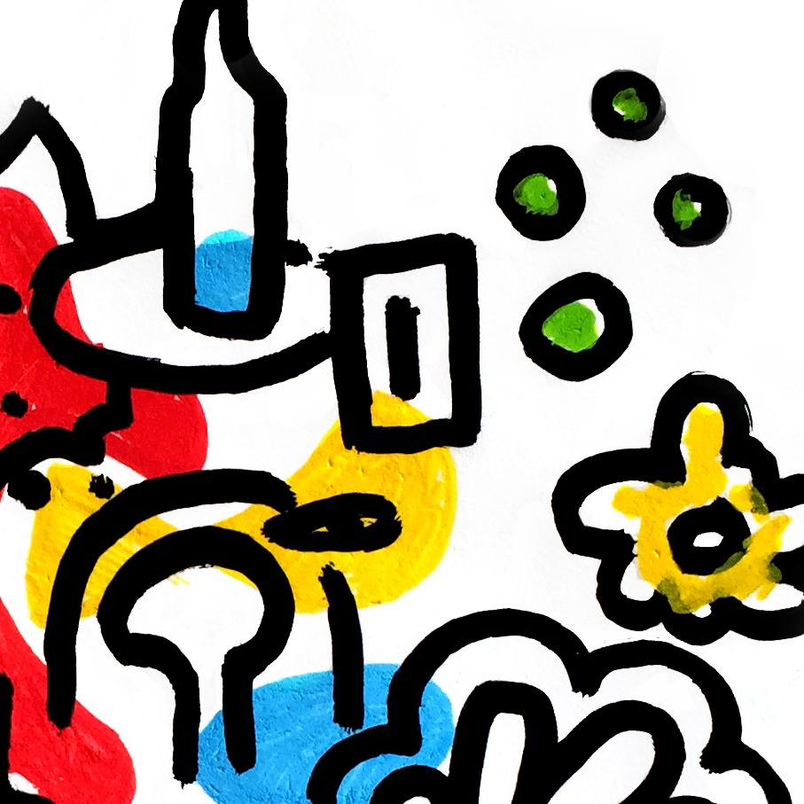 Oeuvres Excerpts Telegram/henri, painting artwork by Space Raphaël