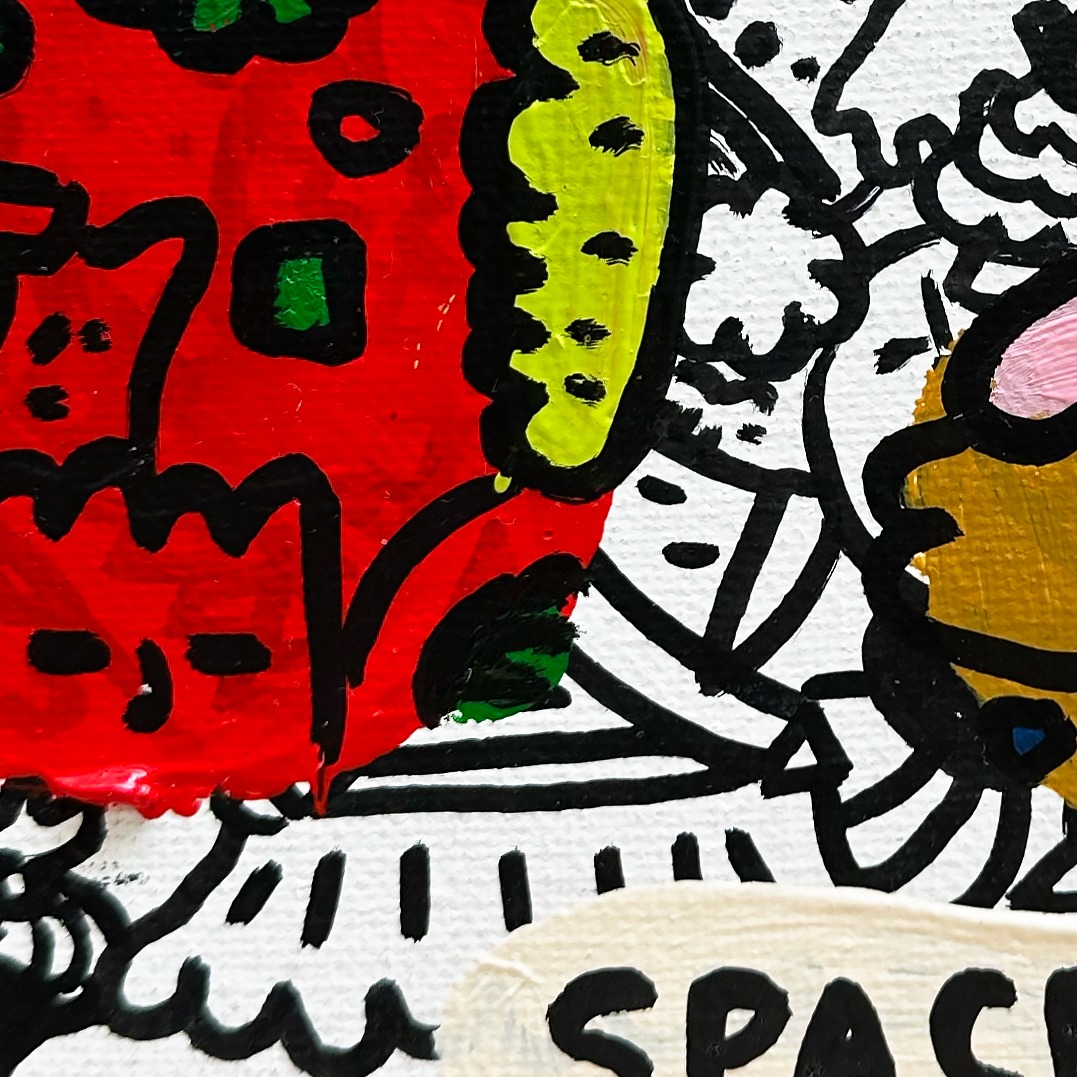 Oeuvres Excerpts Telegram/in The Night, painting artwork by Space Raphaël