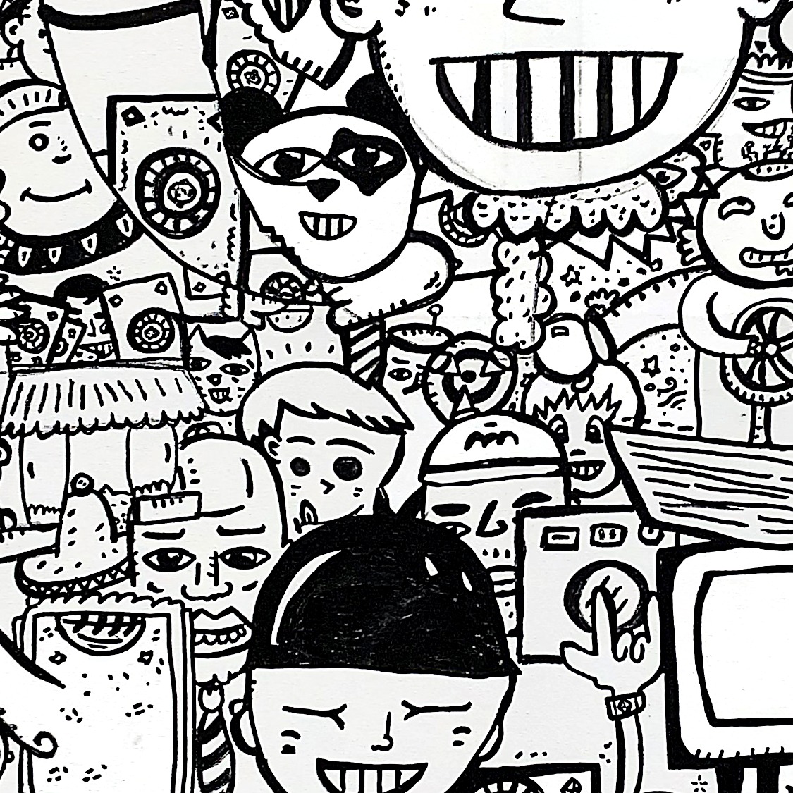 Oeuvres Excerpts Telegram/joeystarr, painting artwork by Space Raphaël