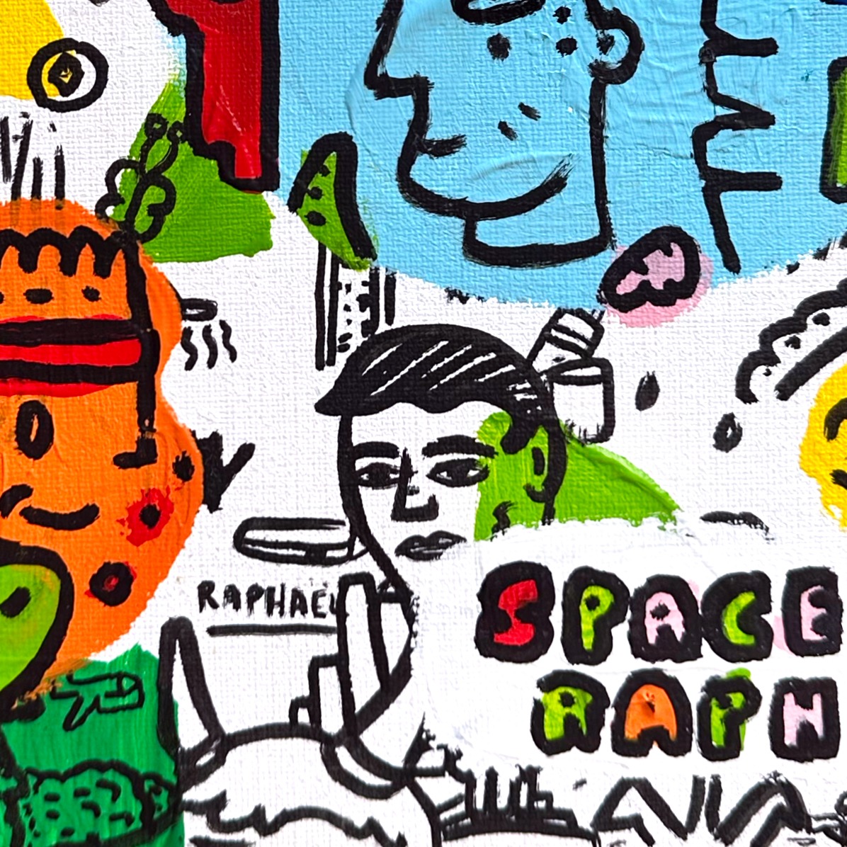 Oeuvres Excerpts Telegram/la Traversee, painting artwork by Space Raphaël