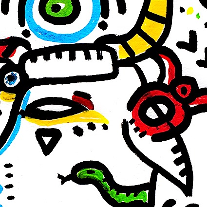 Oeuvres Excerpts Telegram/la Communaute, painting artwork by Space Raphaël