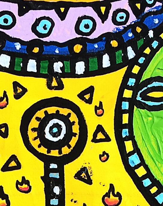 Oeuvres Excerpts Telegram/la Creation, painting artwork by Space Raphaël