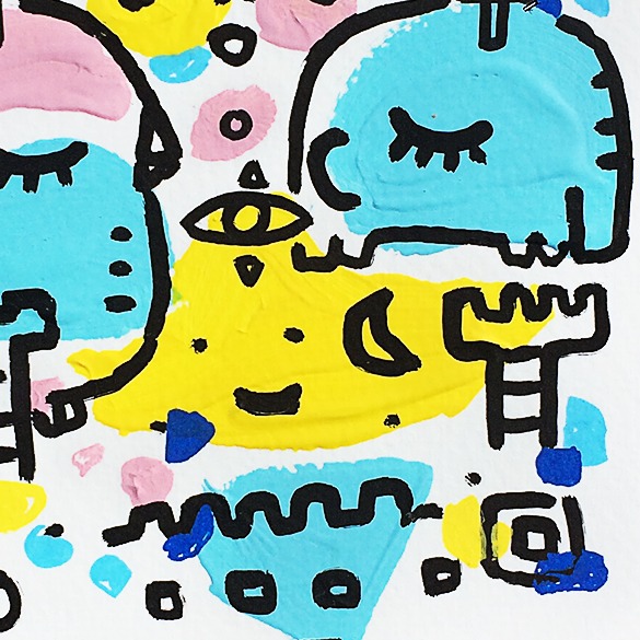 Oeuvres Excerpts Telegram/la Sueur Du Temps, painting artwork by Space Raphaël