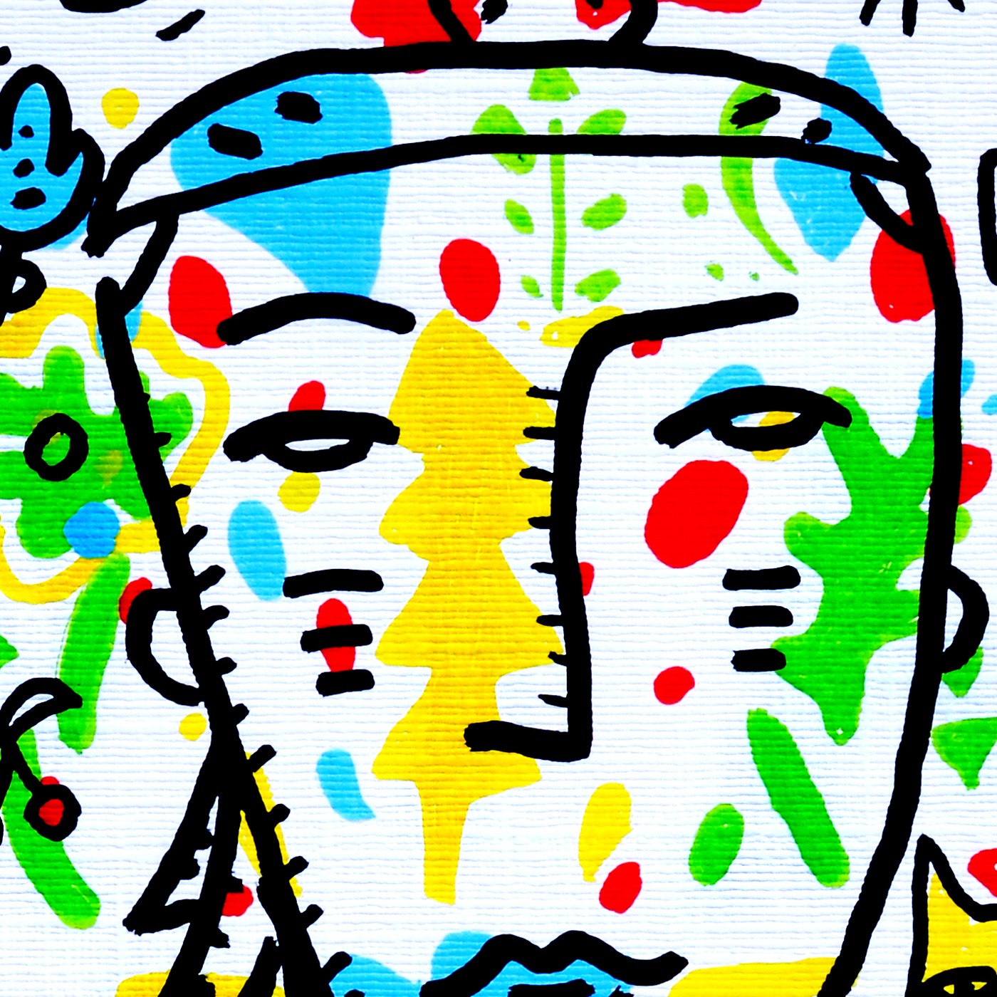 Oeuvres Excerpts Telegram/le Bonheur De Vivre, painting artwork by Space Raphaël