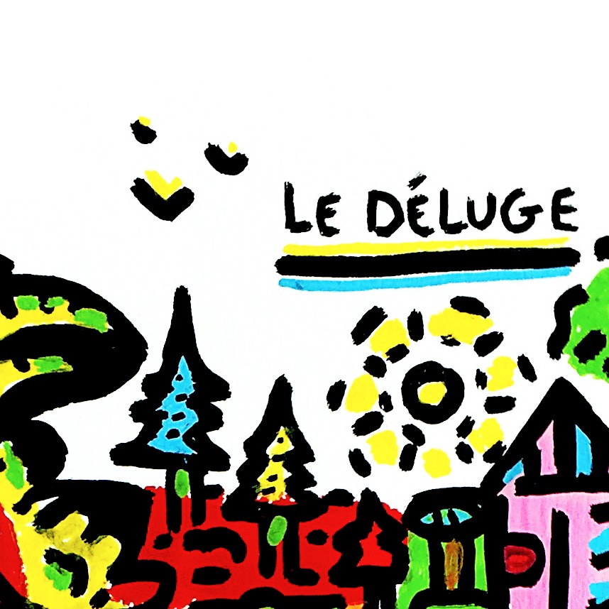 Oeuvres Excerpts Telegram/le Deluge, painting artwork by Space Raphaël