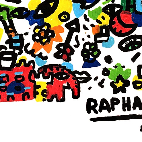 Oeuvres Excerpts Telegram/le Radeau Des Gens Sonnes Par La Tempete, painting artwork by Space Raphaël