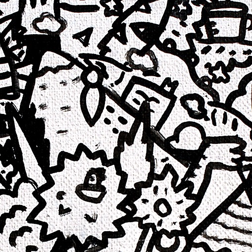 Oeuvres Excerpts Telegram/les Durs Mysteres De La Vie, painting artwork by Space Raphaël