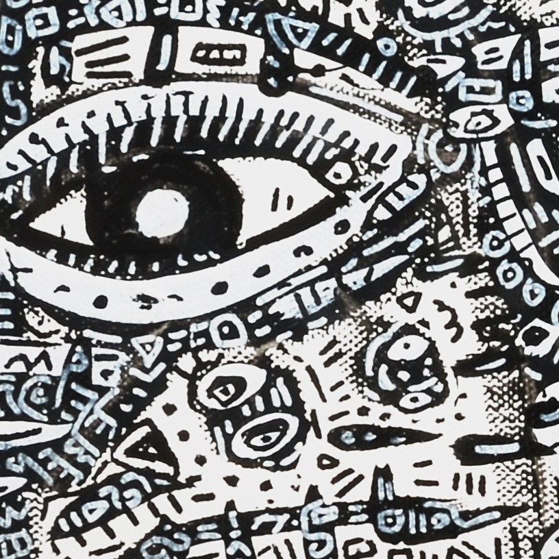 Oeuvres Excerpts Telegram/mowgli, painting artwork by Space Raphaël