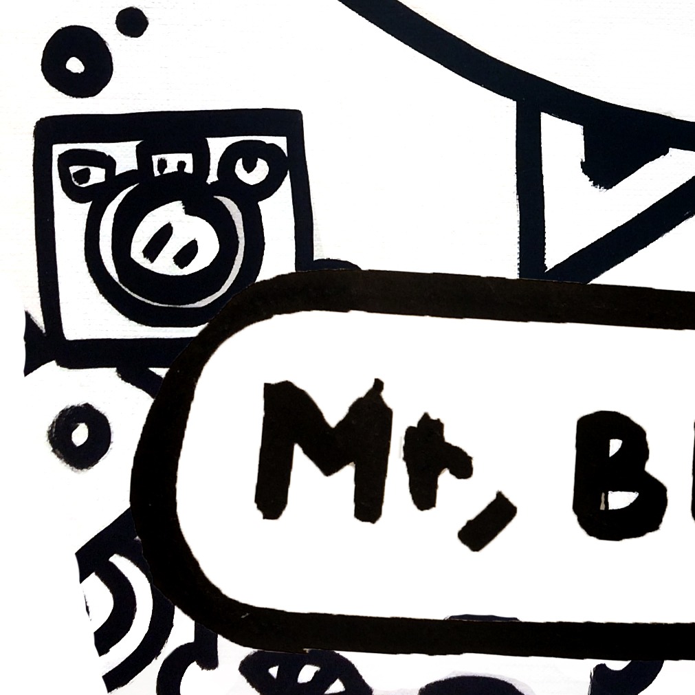 Oeuvres Excerpts Telegram/mr Blackjack, painting artwork by Space Raphaël