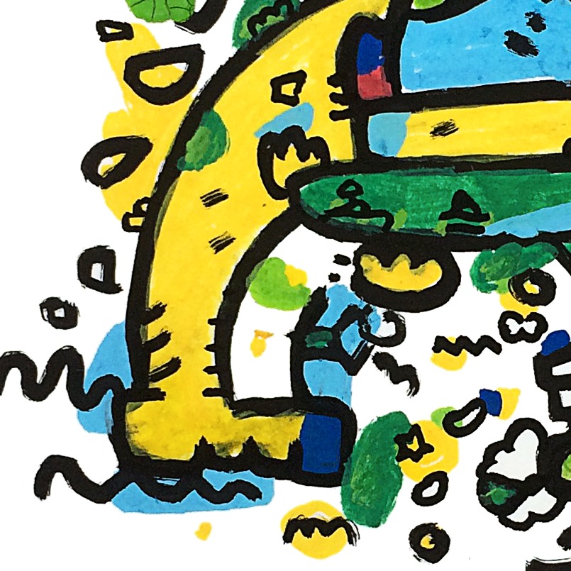 Oeuvres Excerpts Telegram/new Beat, painting artwork by Space Raphaël