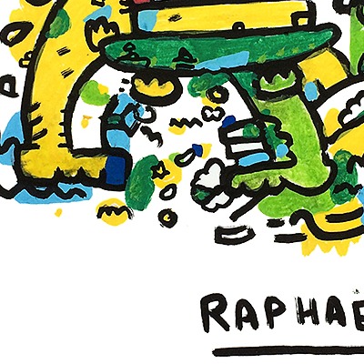 Oeuvres Excerpts Telegram/new Beat W2, painting artwork by Space Raphaël