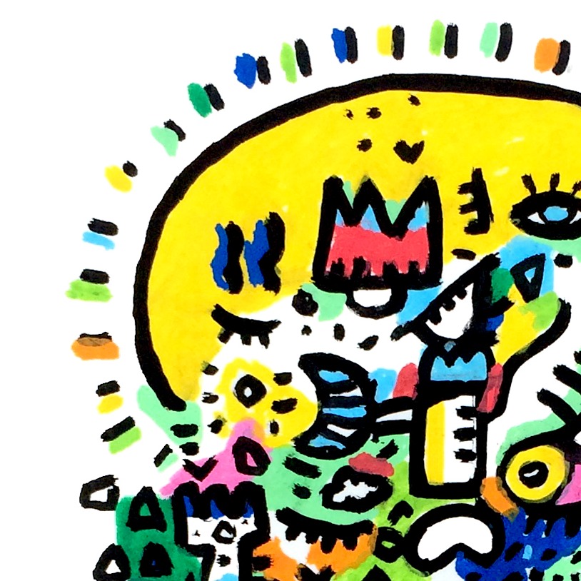 Oeuvres Excerpts Telegram/nuages Endormis, painting artwork by Space Raphaël