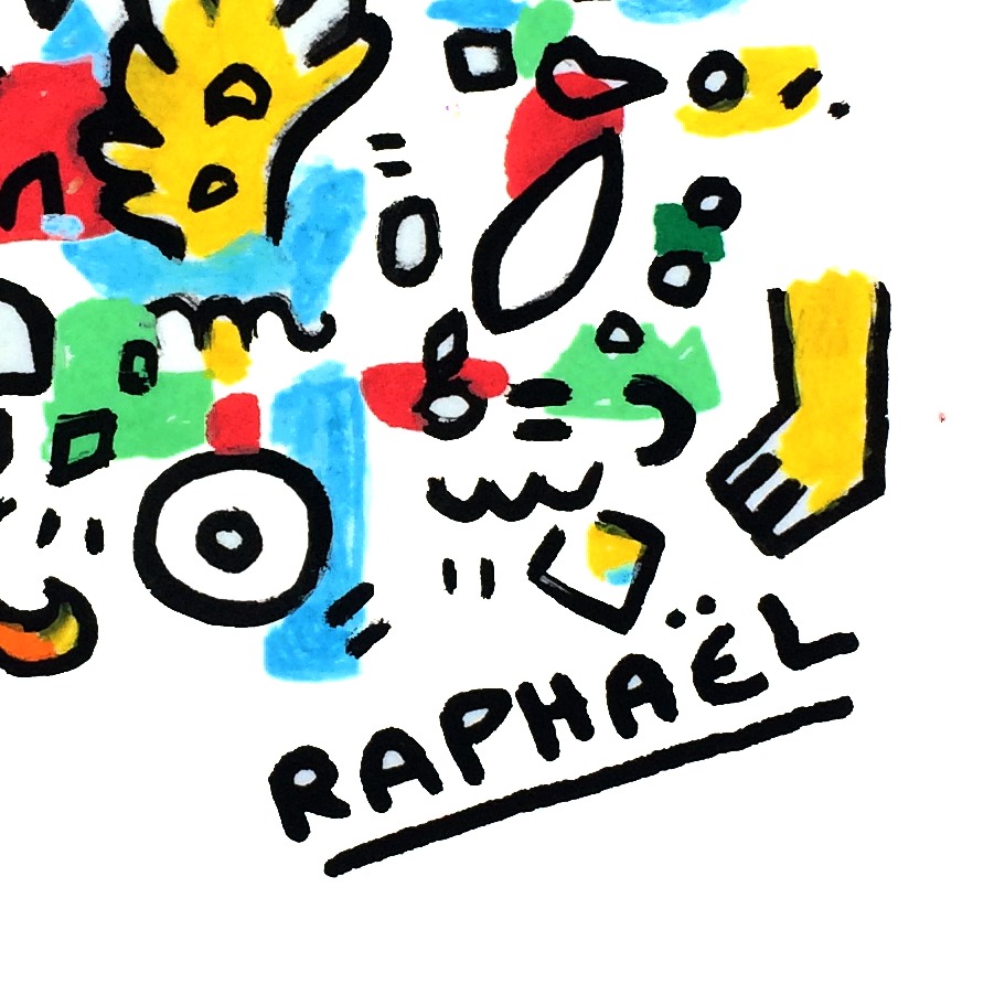 Oeuvres Excerpts Telegram/nuit Sans Etoiles, painting artwork by Space Raphaël