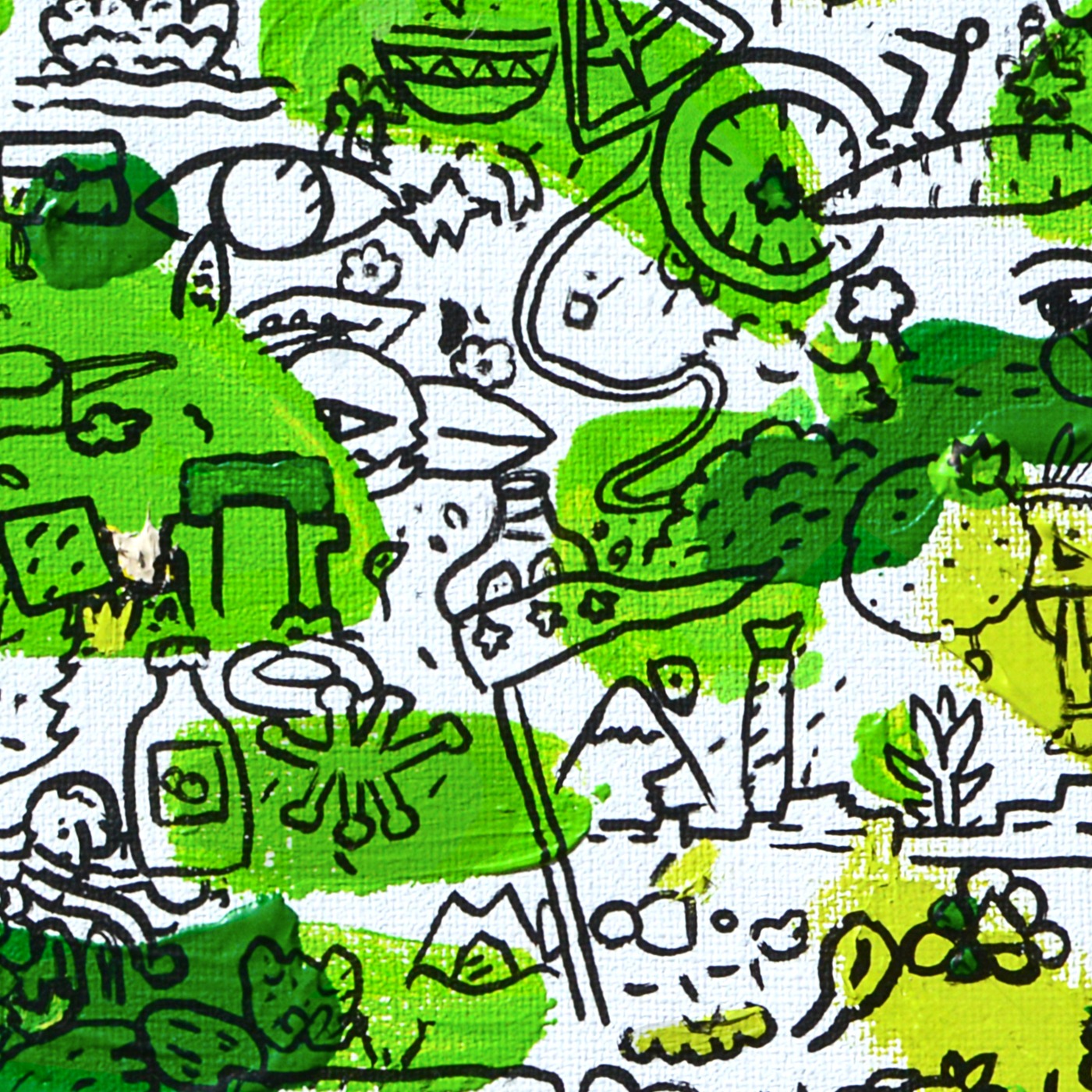Oeuvres Excerpts Telegram/oglala, painting artwork by Space Raphaël
