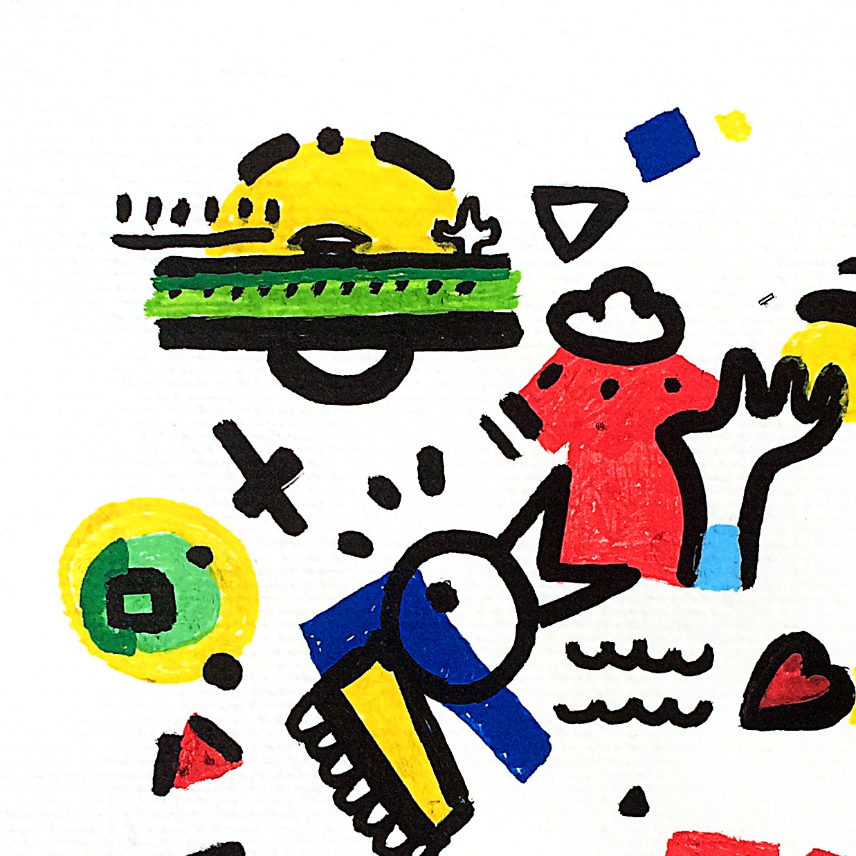 Oeuvres Excerpts Telegram/oregon Jaune, painting artwork by Space Raphaël