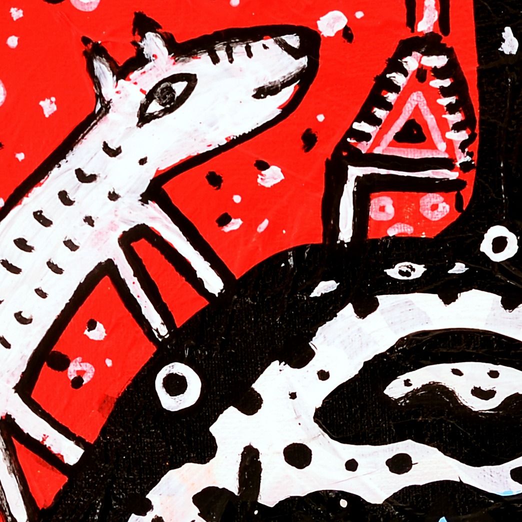 Oeuvres Excerpts Telegram/paper Tiger, painting artwork by Space Raphaël