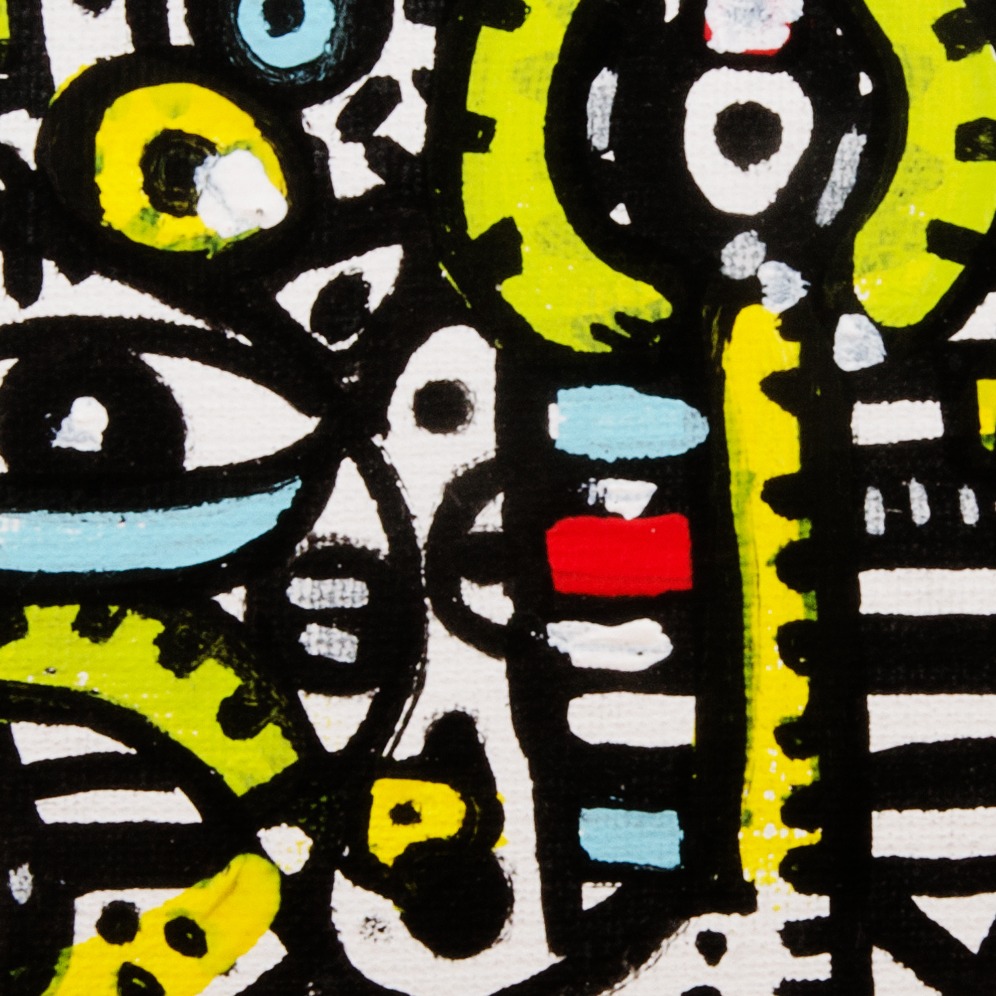 Oeuvres Excerpts Telegram/papillon, painting artwork by Space Raphaël