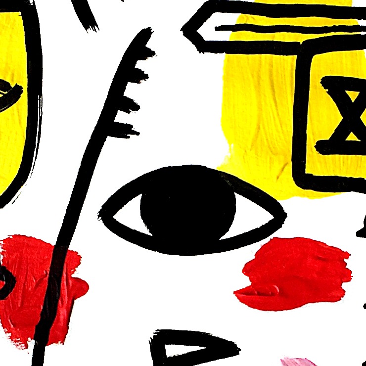 Oeuvres Excerpts Telegram/past Water, painting artwork by Space Raphaël