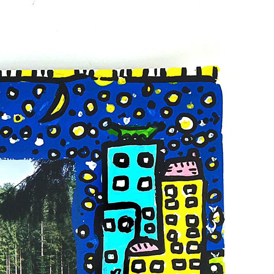 Oeuvres Excerpts Telegram/paysage Dans La Nuit, painting artwork by Space Raphaël
