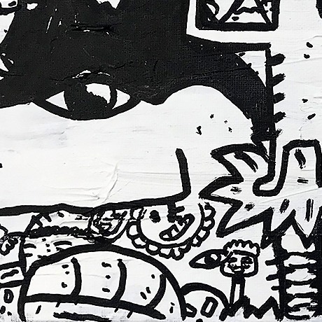 Oeuvres Excerpts Telegram/radiant Joe, painting artwork by Space Raphaël