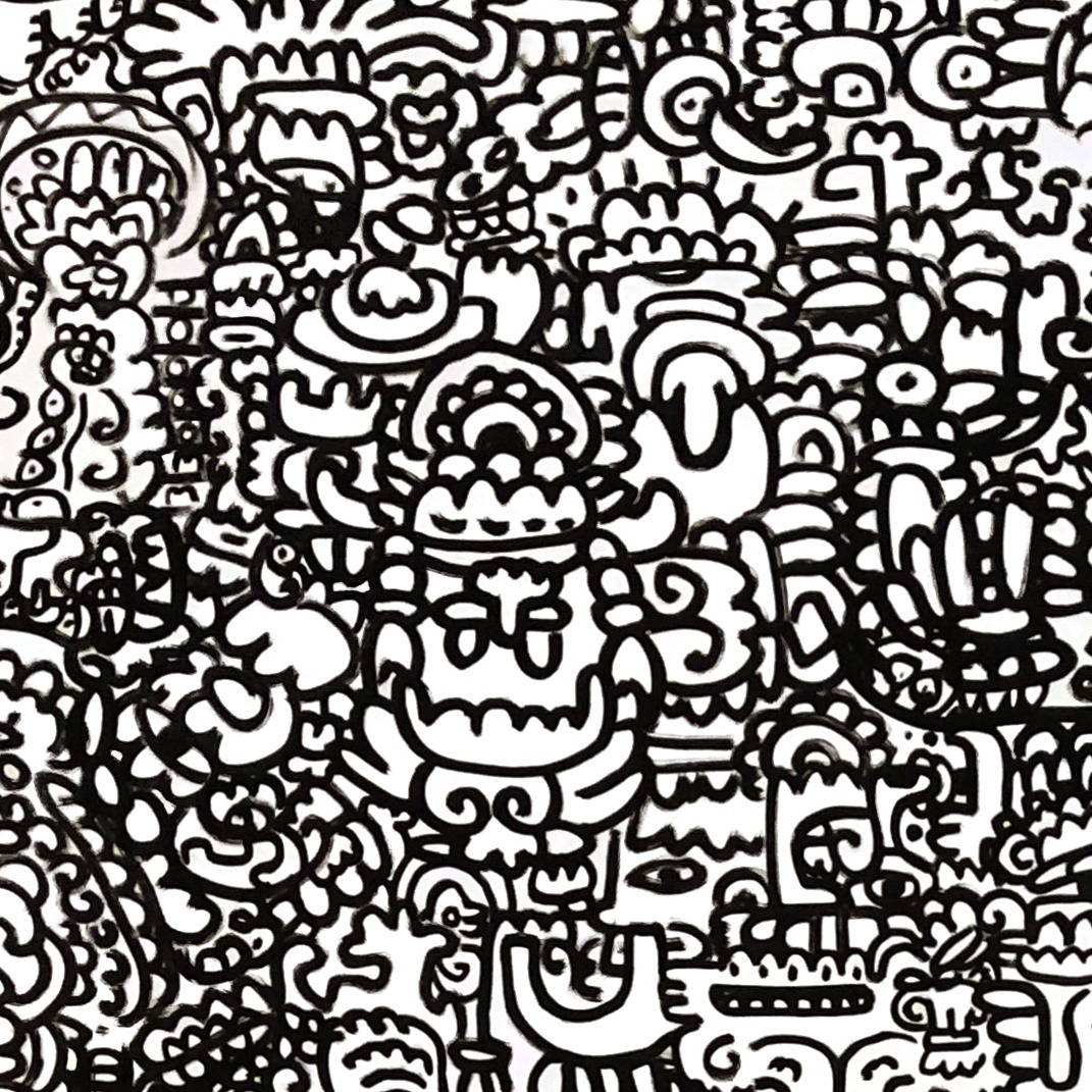 Oeuvres Excerpts Telegram/rodeo, painting artwork by Space Raphaël