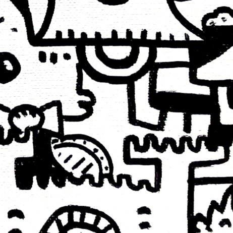 Oeuvres Excerpts Telegram/roma Afrika Extrait 2, painting artwork by Space Raphaël