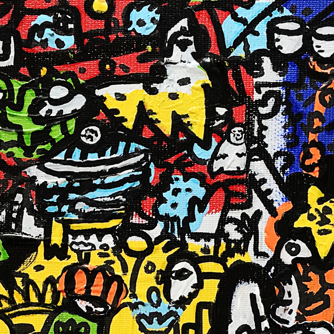Oeuvres Excerpts Telegram/sarabande, painting artwork by Space Raphaël