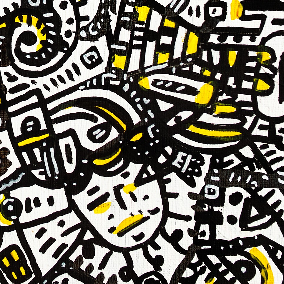 Oeuvres Excerpts Telegram/smoke And Mirrors, painting artwork by Space Raphaël