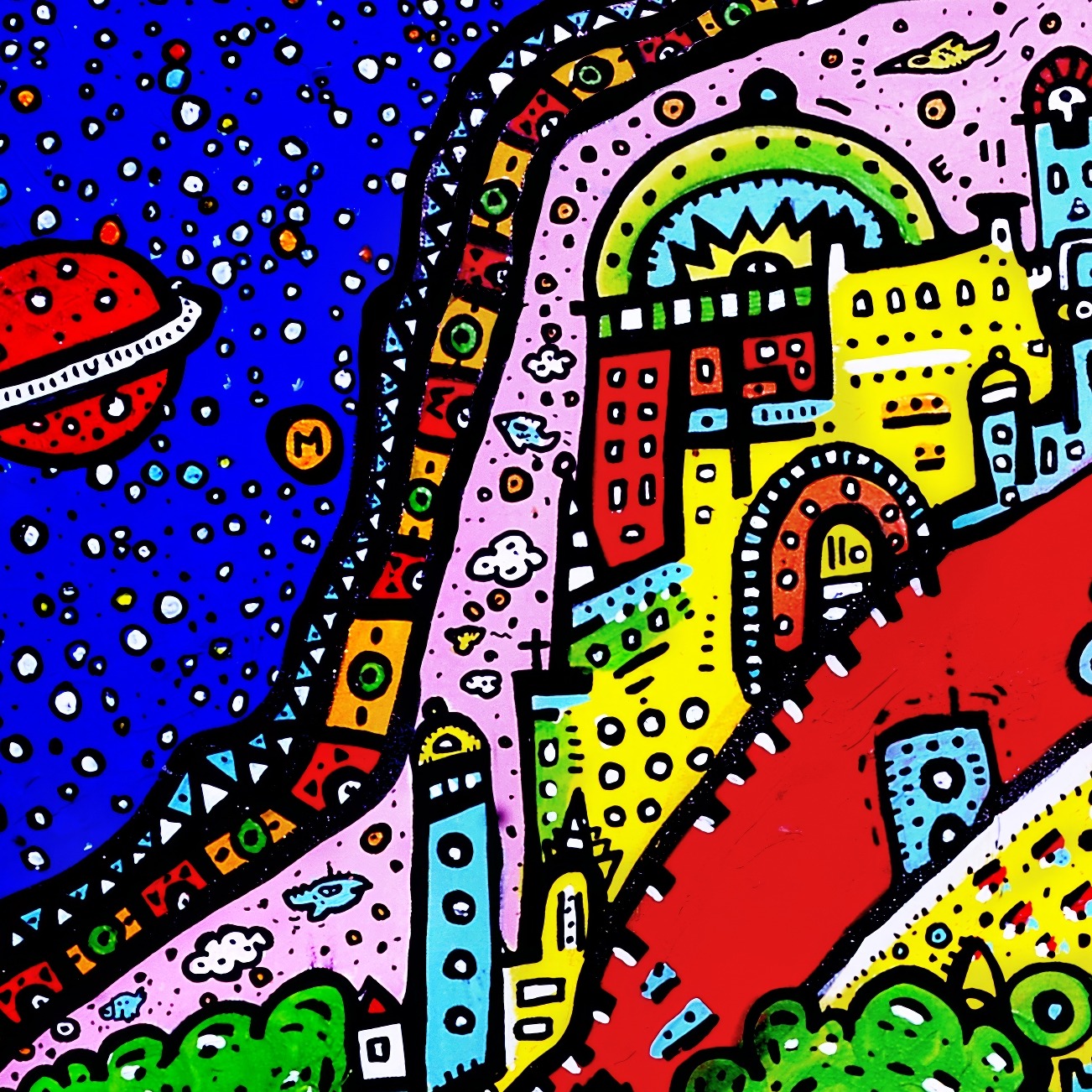 Oeuvres Excerpts Telegram/soleil Levant Resized, painting artwork by Space Raphaël