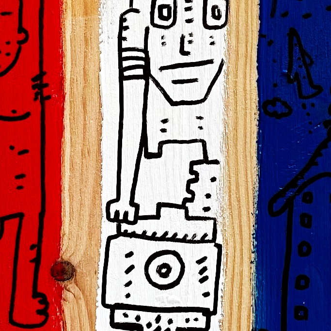 Oeuvres Excerpts Telegram/space Time, painting artwork by Space Raphaël
