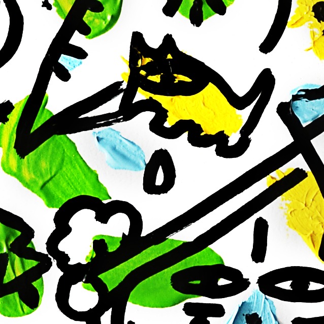 Oeuvres Excerpts Telegram/tango With Lions, painting artwork by Space Raphaël