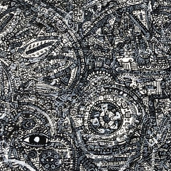 Oeuvres Excerpts Telegram/the White Crow, painting artwork by Space Raphaël