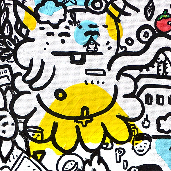Oeuvres Excerpts Telegram/vapeur D Hiver, painting artwork by Space Raphaël