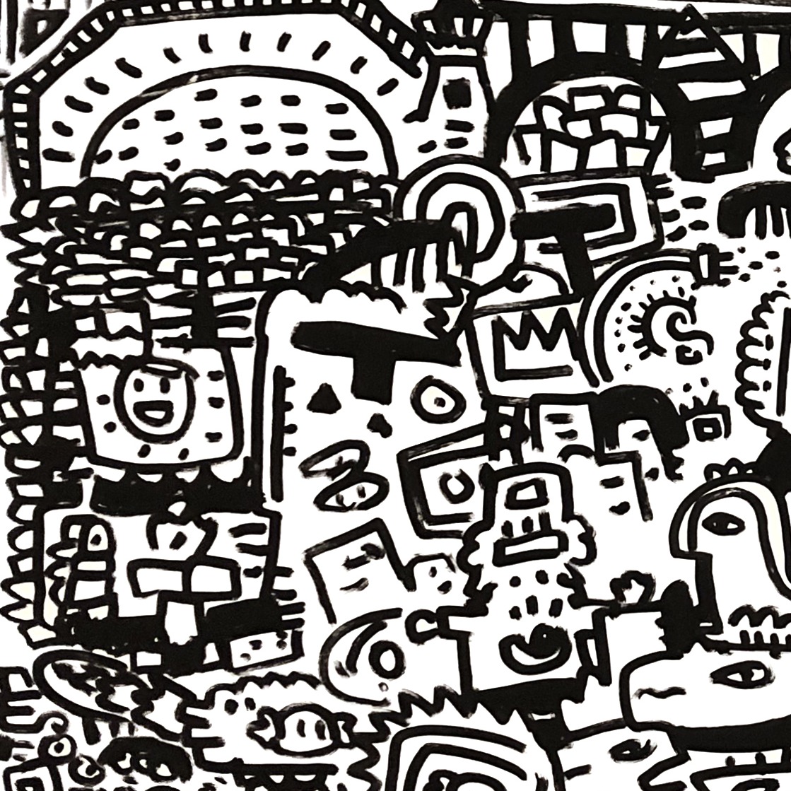 Oeuvres Excerpts Telegram/vendor, painting artwork by Space Raphaël