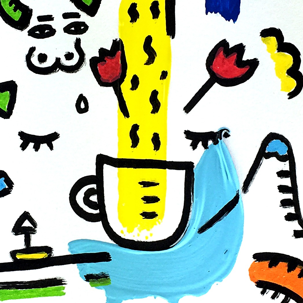 Oeuvres Excerpts Telegram/warm Start, painting artwork by Space Raphaël