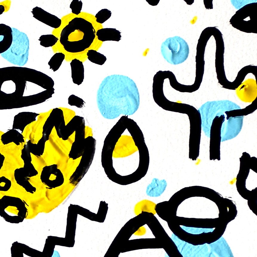 Oeuvres Excerpts Telegram/with Stars, painting artwork by Space Raphaël